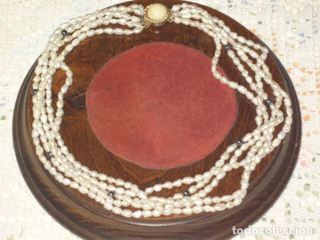 Joyeria: COLLAR DE PERLAS DE RIO 5 HILOS.VINTAGE. - Foto 2