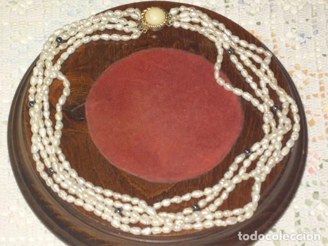 Joyeria: COLLAR DE PERLAS DE RIO 5 HILOS.VINTAGE. - Foto 4