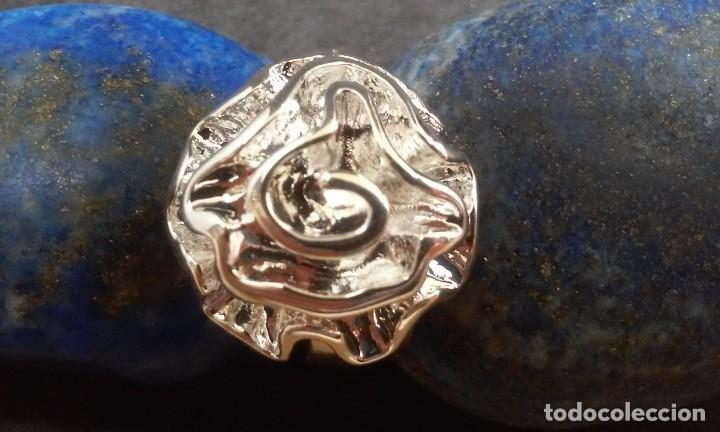 Joyeria: CONJUNTO PULSERA ANILLO Y PENDIENTES FLOR EN PLATA - Foto 6