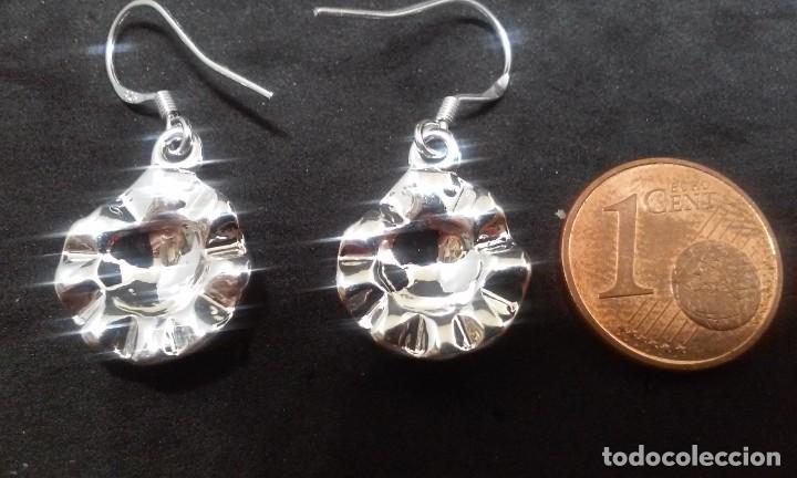 Joyeria: CONJUNTO PULSERA ANILLO Y PENDIENTES FLOR EN PLATA - Foto 9