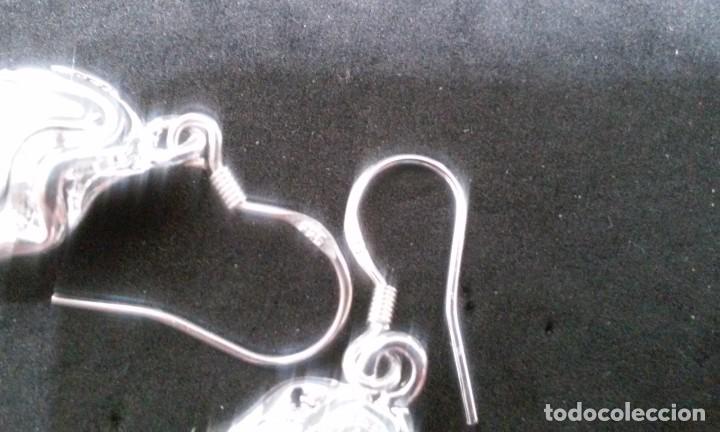 Joyeria: CONJUNTO PULSERA ANILLO Y PENDIENTES FLOR EN PLATA - Foto 10