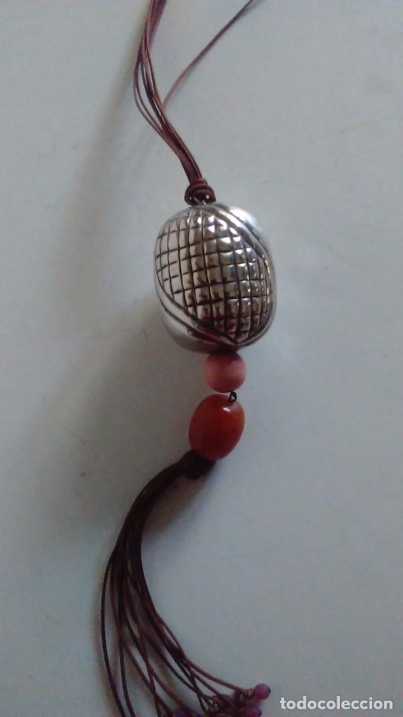 Joyeria: Collar o colgante de plata que representa una mazorca de maiz - Foto 1