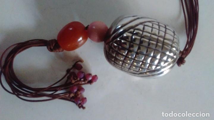 Joyeria: Collar o colgante de plata que representa una mazorca de maiz - Foto 5