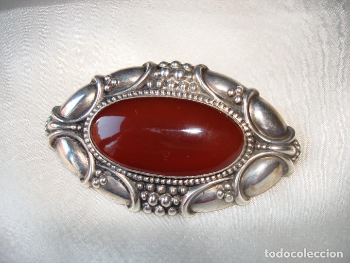 Joyeria: BROCHE DE PLATA CON CABUJON DE CARNELIA - Foto 1