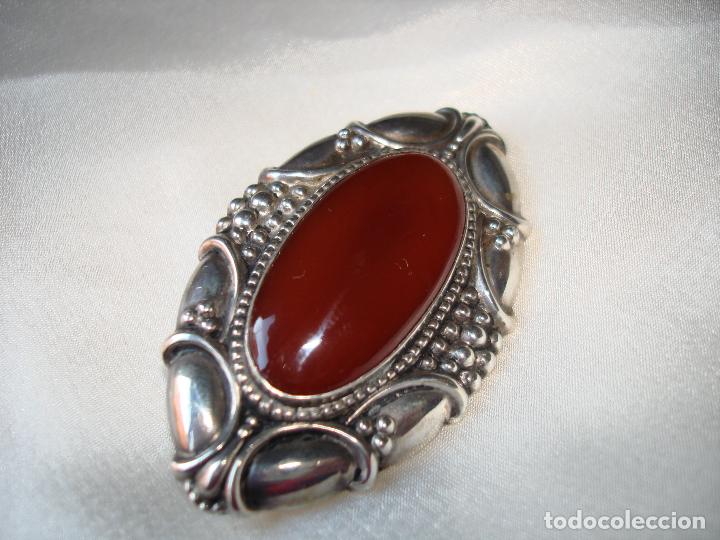 Joyeria: BROCHE DE PLATA CON CABUJON DE CARNELIA - Foto 2