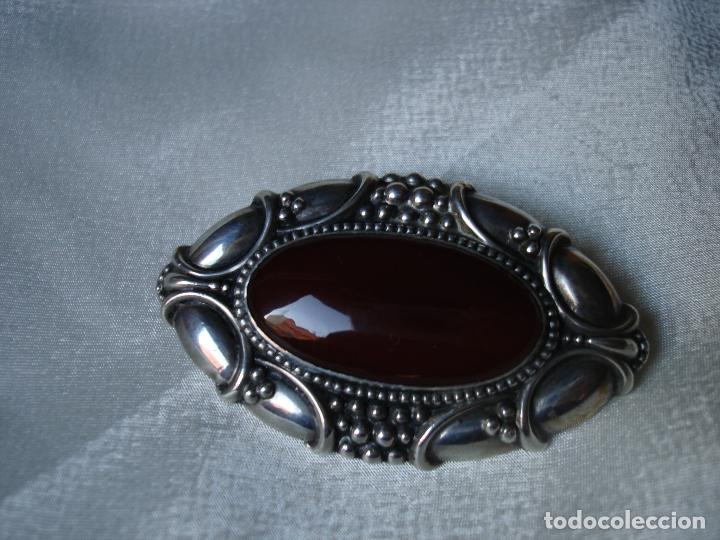 Joyeria: BROCHE DE PLATA CON CABUJON DE CARNELIA - Foto 4