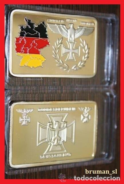 Joyeria: LINGOTE ORO III REICH ALEMANIA REUNIFICACI&Oacute;N POST CRUZ HIERRO GOLD BULLION, tal y como se muestran e