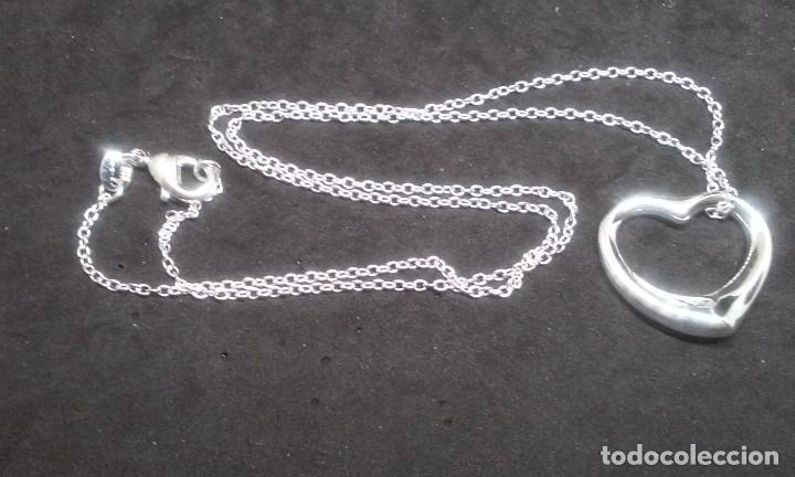 Joyeria: CONJUNTO COLGANTE PULSERA Y PENDIENTES CORAZON EN PLATA - Foto 5