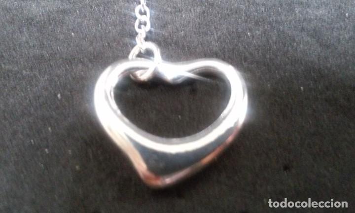 Joyeria: CONJUNTO COLGANTE PULSERA Y PENDIENTES CORAZON EN PLATA - Foto 9