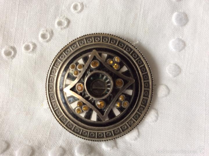 Joyeria: BONITO BROCHE ANTIGUO EN PLATA DE LEY CON ESMALTE - Foto 1