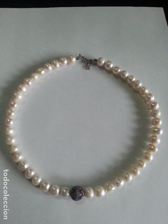 Joyeria: Gargantilla de Perlas Naturales y Plata de Ley - Foto 1