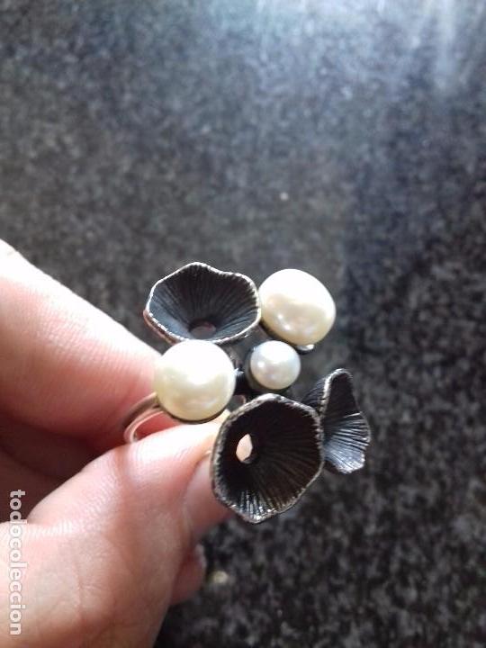 Joyeria: Anillo de Plata de ley y Perlas - Foto 3