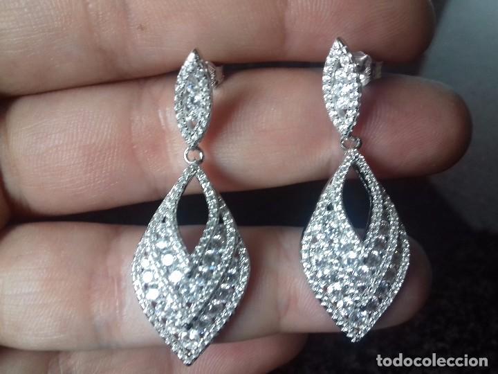 Joyeria: Pendientes Pavese de Circonitas y Plata de Ley - Foto 1