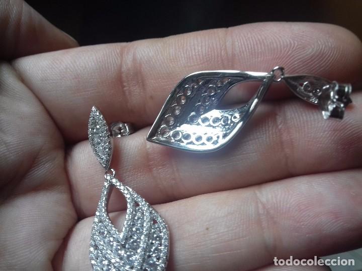 Joyeria: Pendientes Pavese de Circonitas y Plata de Ley - Foto 3