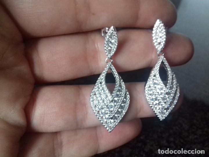 Joyeria: Pendientes Pavese de Circonitas y Plata de Ley - Foto 4