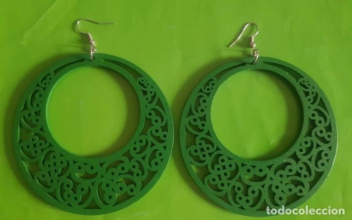Joyeria: PENDIENTES 8 CTMOS. EN MADERA CALADA - Foto 1