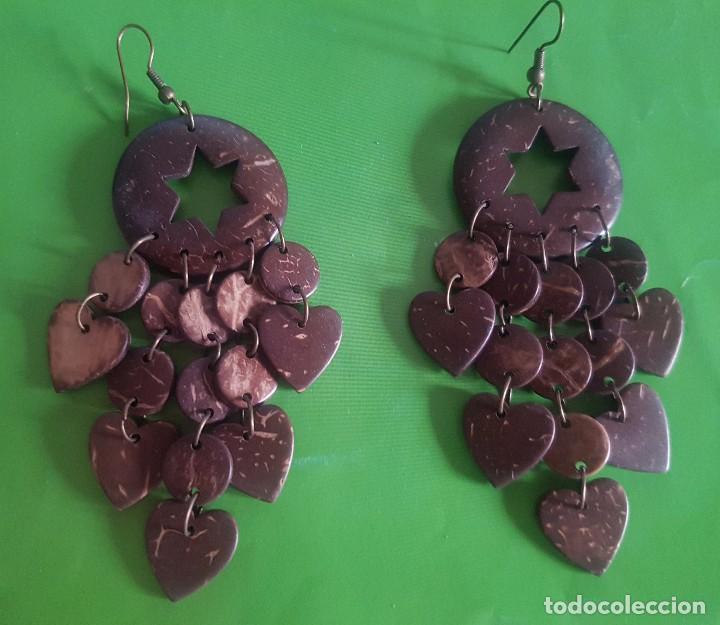 Joyeria: PENDIENTES 8,5 CTMOS. DE LARGOS, EN MADERA - Foto 1