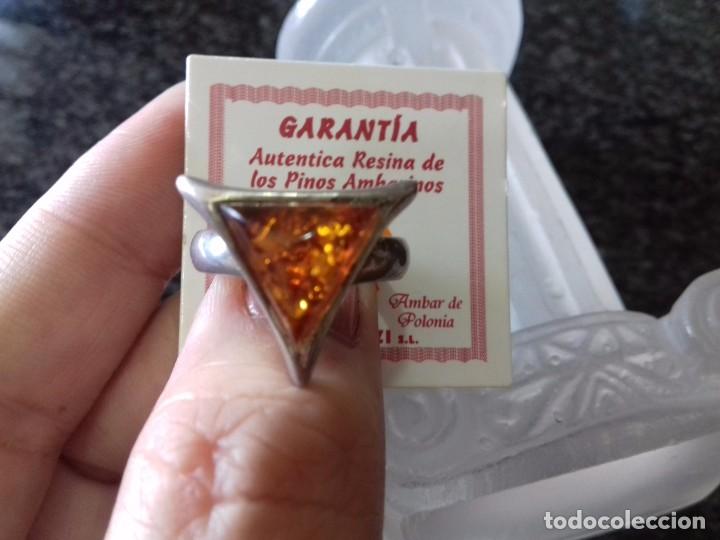 Joyeria: Anillo de &Aacute;mbar Polaco y Plata de Ley - Foto 2