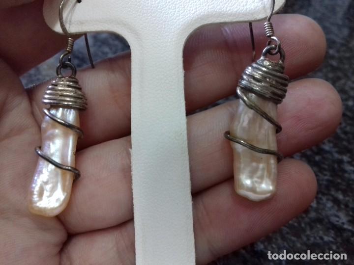 Joyeria: Pendientes vintage de Biwa y Plata de Ley - Foto 1