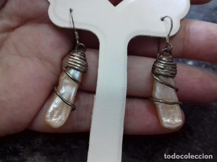 Joyeria: Pendientes vintage de Biwa y Plata de Ley - Foto 2