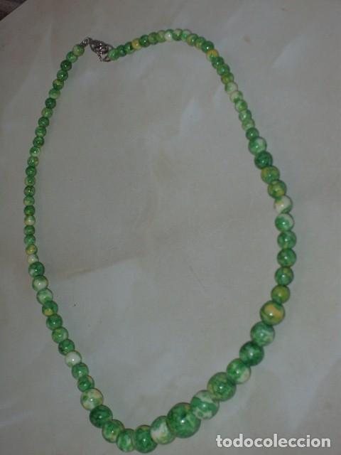 Joyeria: COLLAR DE PERLAS VERDES DE PORCELANA MULTICOLOR.NUEVO. - Foto 4