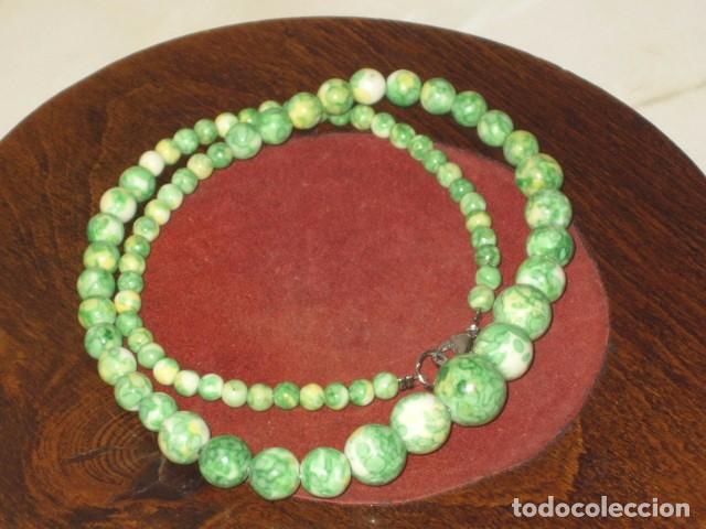 Joyeria: COLLAR DE PERLAS VERDES DE PORCELANA MULTICOLOR.NUEVO. - Foto 8