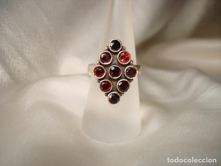 Joyeria: ANILLO DE PLATA Y GRANATES - Foto 4