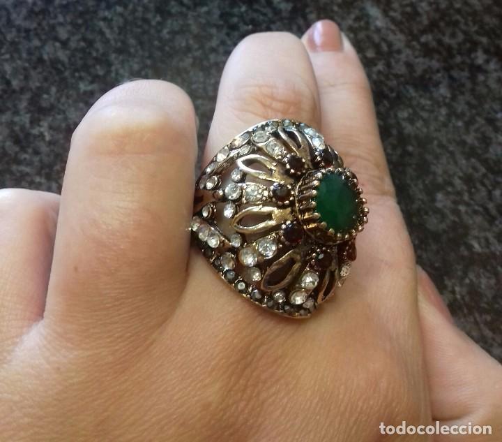 Joyeria: Anillo de bronce y piedras - Foto 2