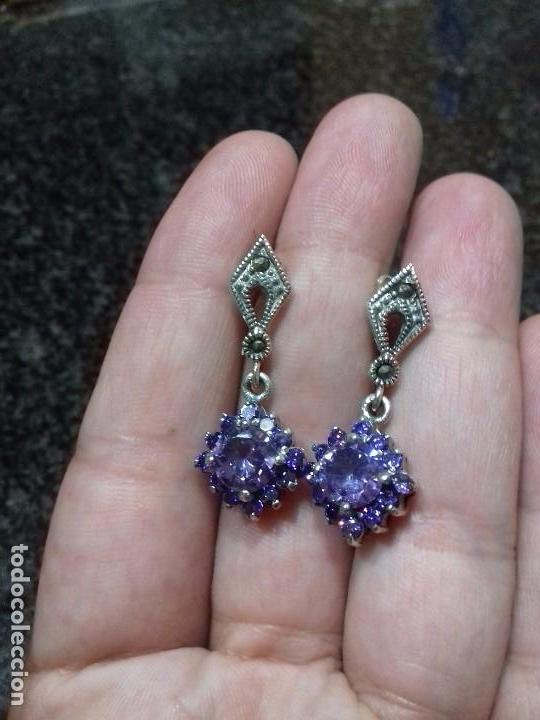 Joyeria: Preciosos pendientes en Plata de Ley, Circonitas y Marquesitas - Foto 1