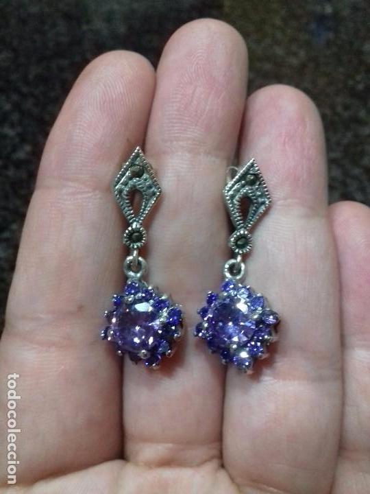 Joyeria: Preciosos pendientes en Plata de Ley, Circonitas y Marquesitas - Foto 2