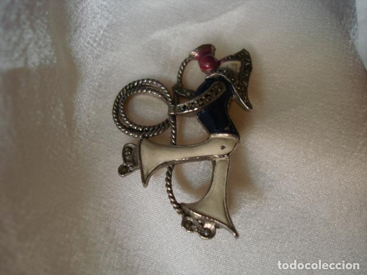 Joyeria: BROCHE DE PLATA MARINERO LEVANDO ANCLAS - Foto 2