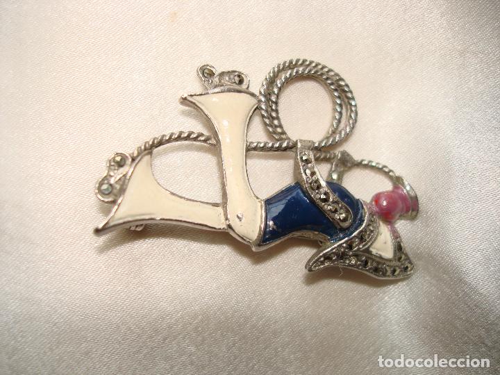 Joyeria: BROCHE DE PLATA MARINERO LEVANDO ANCLAS - Foto 5