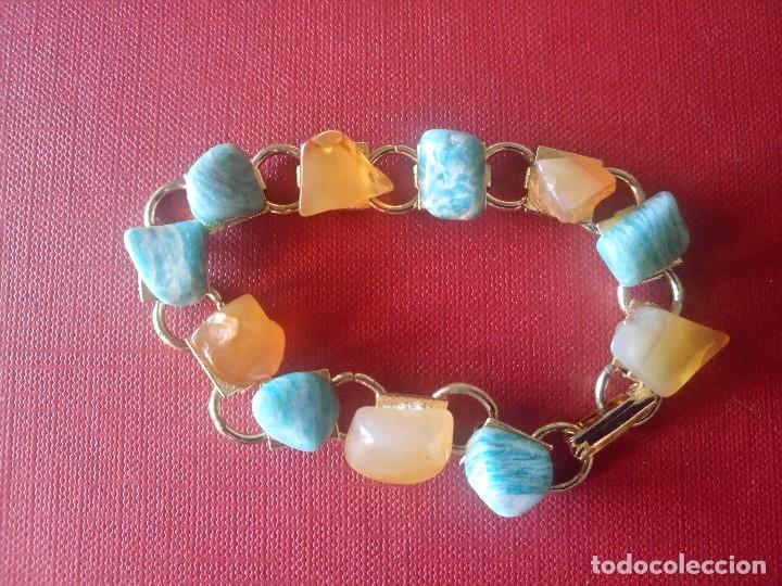 Joyeria: pulsera antigua con piedras agatas - Foto 1