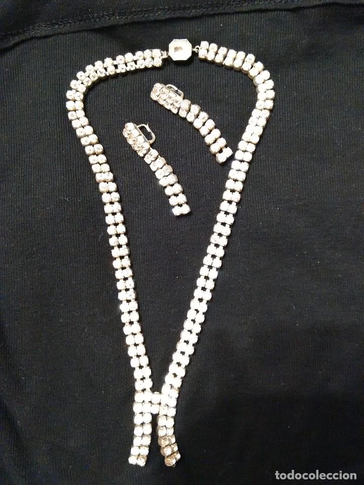 Joyeria: collar y pendientes cristal checo a&ntilde;os 50 - Foto 1