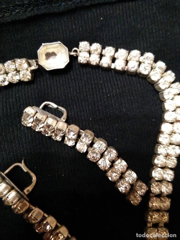 Joyeria: collar y pendientes cristal checo a&ntilde;os 50 - Foto 2
