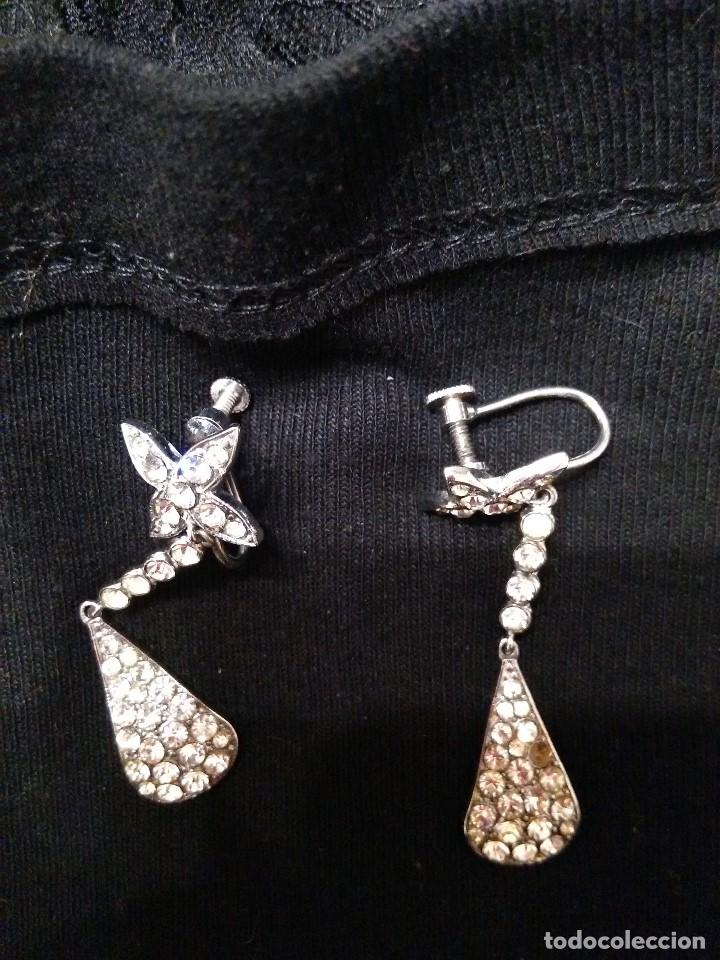 Joyeria: pendientes largos de calamina a&ntilde;os 40/50 - Foto 1