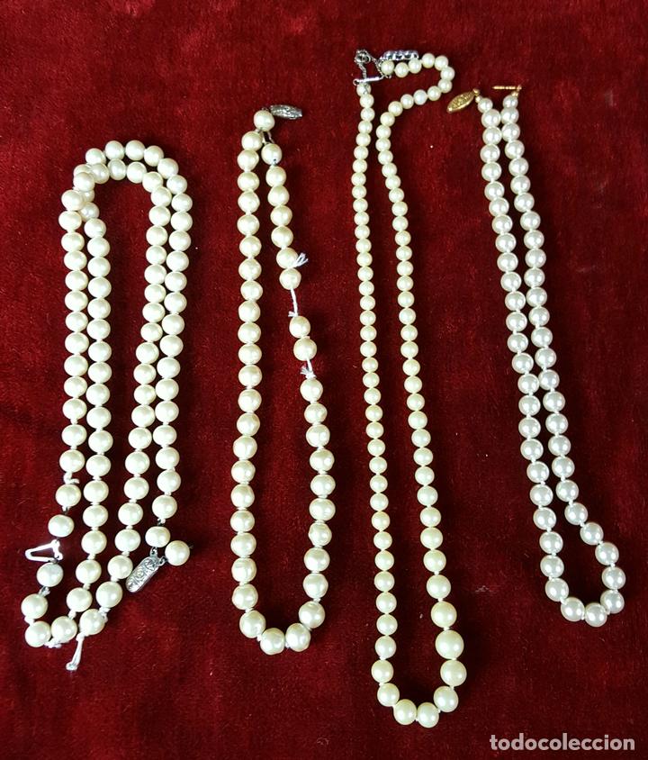 colección de 4 collares de perlas. majórica. - Compra venta todocoleccion