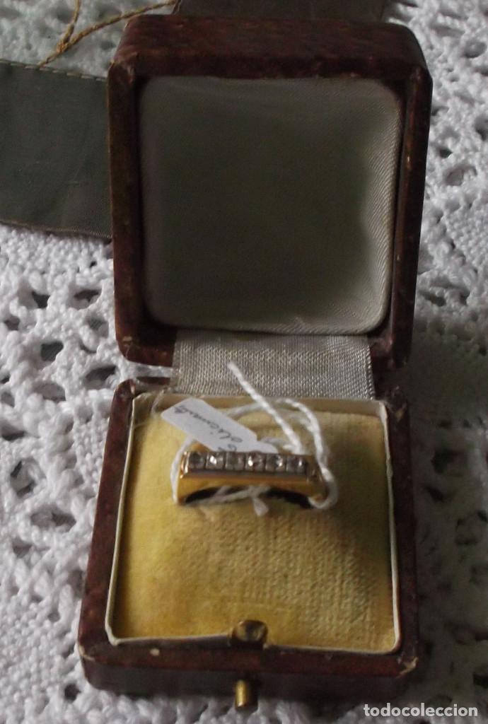 Joyeria: anillo de oro con seis diamantes - Foto 1