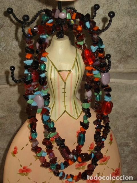 Joyeria: COLLAR LARGO O 2 VUELTAS DE CRISTAL DE MURANO Y OPALINA. - Foto 1