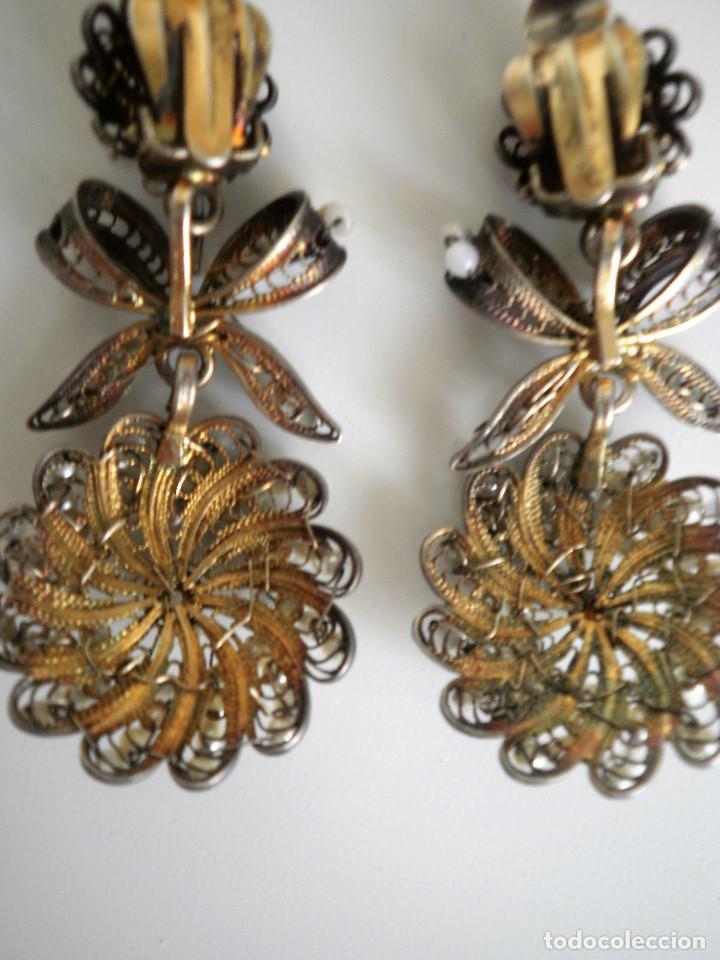 Joyeria: Pendientes antiguos con perlitas. - Foto 3