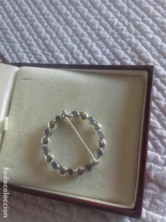 Joyeria: Broche perlas zafiros y oro blanco - Foto 6