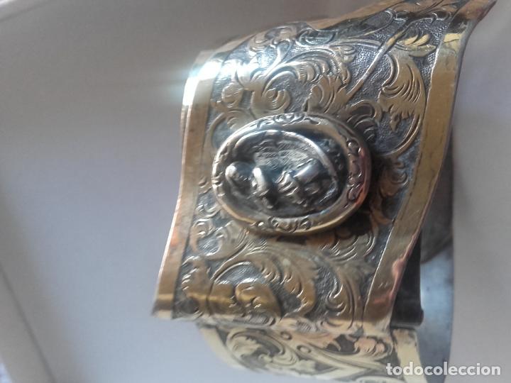Joyeria: pulsera brazalete plata cincelada del XIX - Foto 1