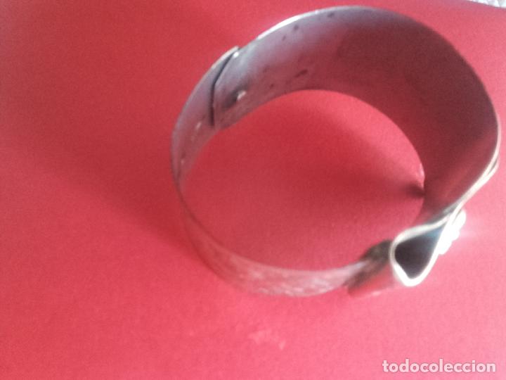 Joyeria: pulsera brazalete plata cincelada del XIX - Foto 5