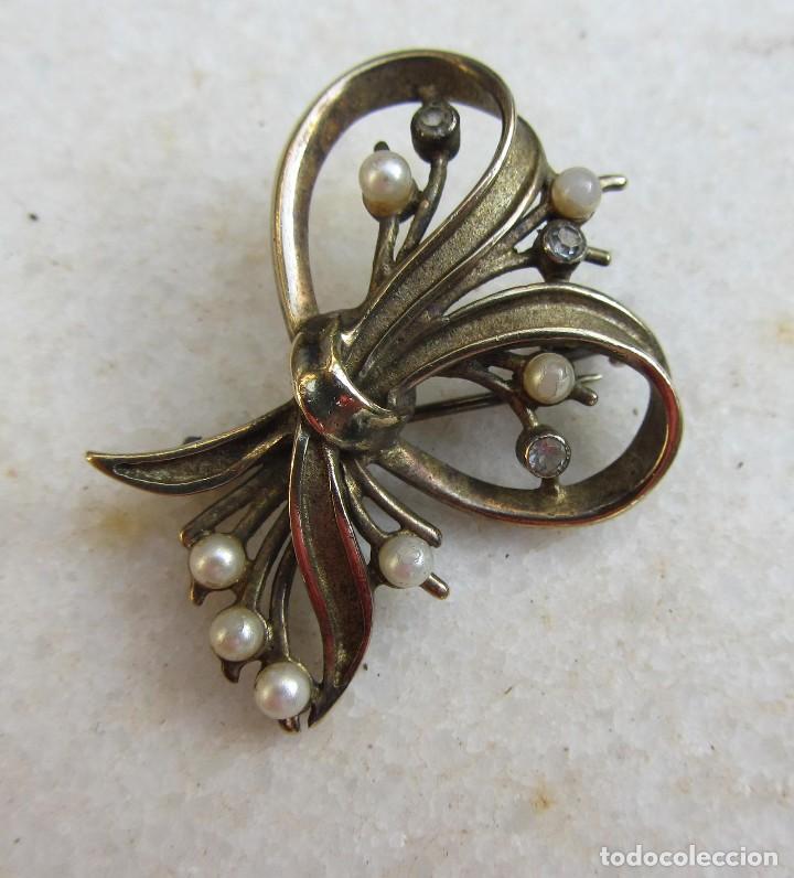 Joyeria: broche de plata sobredorada. A&ntilde;os 40-50 - Foto 2