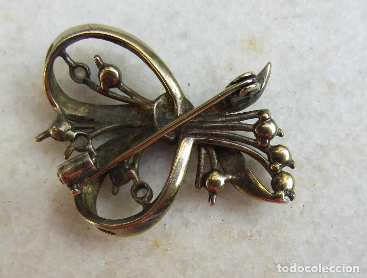Joyeria: broche de plata sobredorada. A&ntilde;os 40-50 - Foto 3