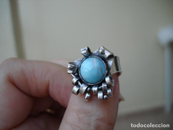 Joyeria: ANILLO DE PLATA CON TURQUESA EN EL CENTRO - Foto 1