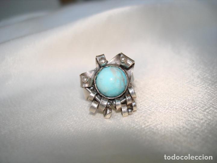 Joyeria: ANILLO DE PLATA CON TURQUESA EN EL CENTRO - Foto 2