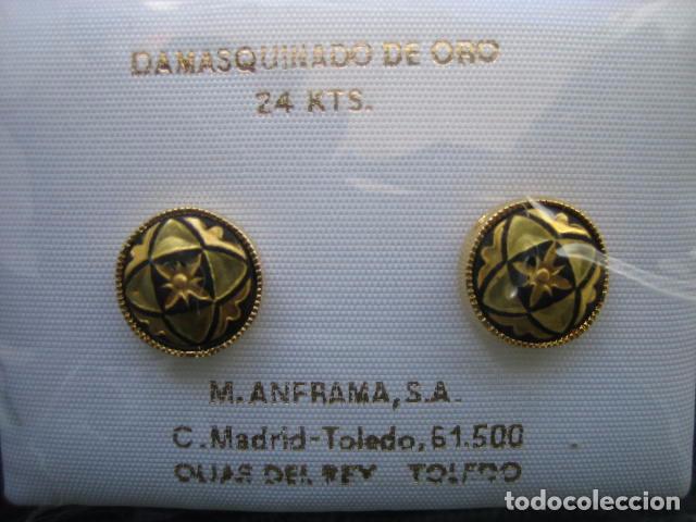 Gioielleria: Pendientes adamasquinados con motivos hispano arabes