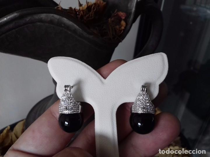 Joyeria: Pendientes de Circonitas, &Aacute;gata y Plata de Ley - Foto 1