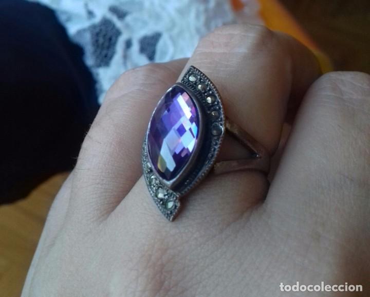 Joyeria: Anillo Plata de Ley, Marquesitas y Circonita - Foto 2
